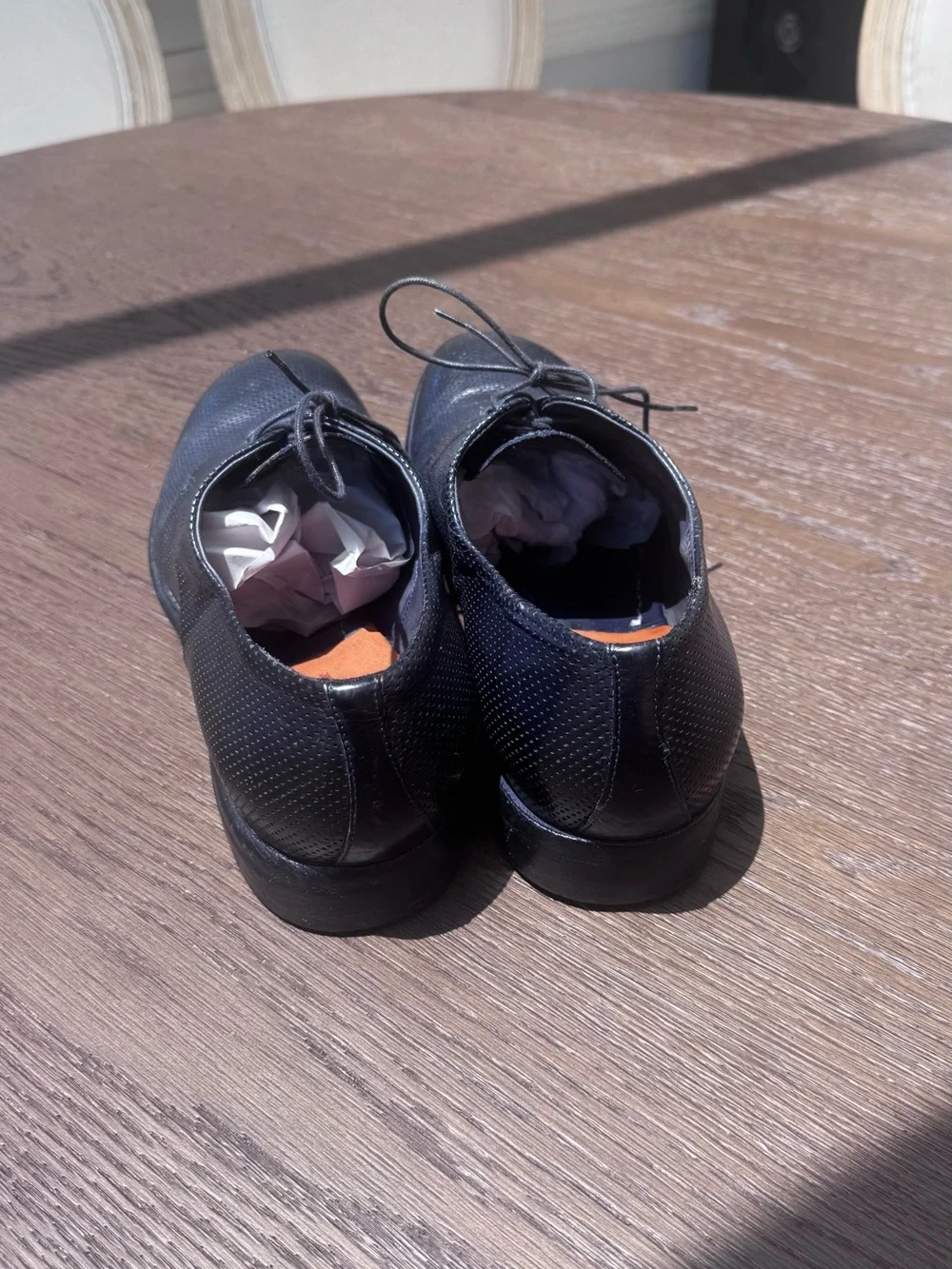 Classic handmade all leather  Perforated Derby Shoes size 10 or 10.5